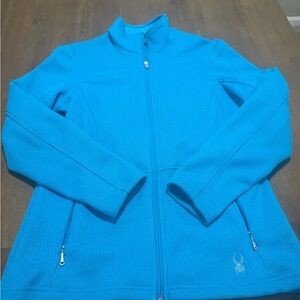 Spyder Women’s Bright Turquoise Blue Full-Zip Jacket